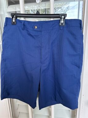 Men's Flat Front Casual Shorts in Royal Blue